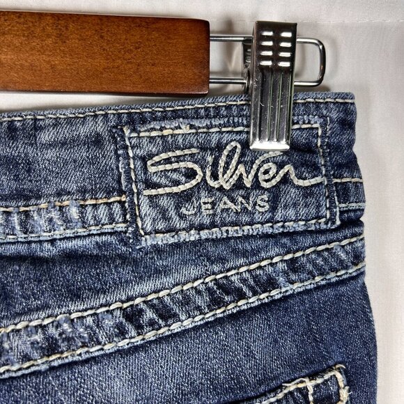 Silver Jeans Womens Suki Surplus Low Rise Capri Jeans Sz 26 Western Festival Y2K - Picture 11 of 14